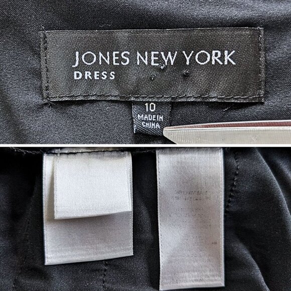 JONES NEW YORK Whimsygoth Black Pink Pleated Lace Masquerade Sheath Dress Sz 10 - Picture 3 of 8